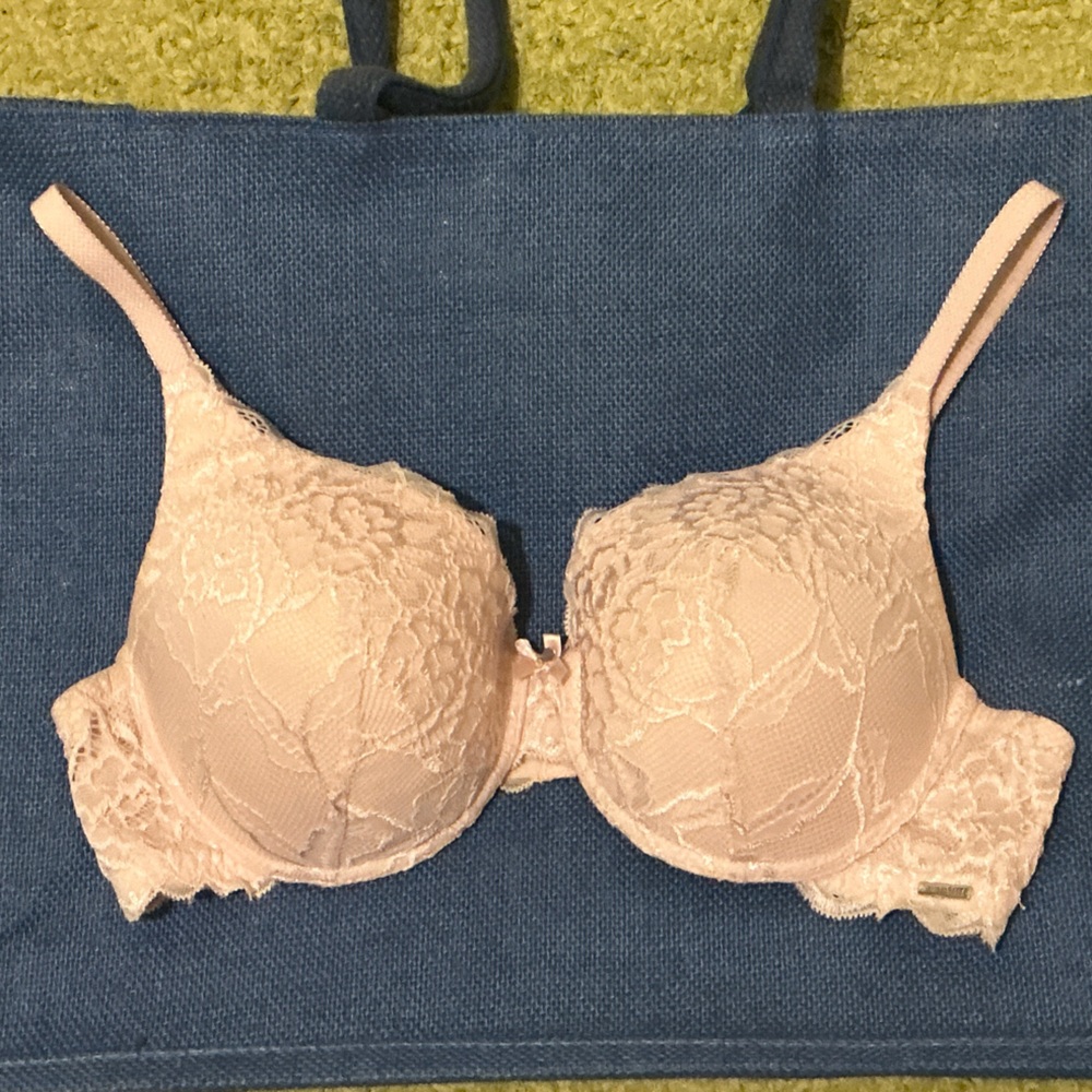 La Vie En Rose Soft Pink Lace Bra